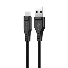 Juodas USB kabelis Acefast C3-04 USB-A to USB-C 1.2m