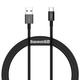 Juodas USB kabelis Baseus Superior iš USB į Type-C 66W 2.0m CATYS-A01