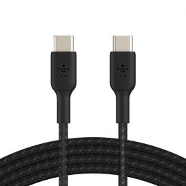 Juodas USB kabelis Belkin Boost Charge Braided USB-C to USB-C 1.0m