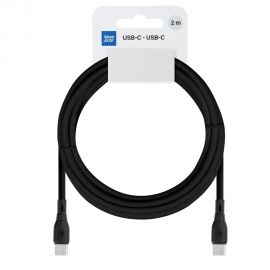 Juodas USB kabelis Blue Star PJ73-14-3 USB-C to USB-C 60W 2.0m