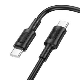 Juodas USB kabelis Borofone BX111 60W USB-C to USB-C 1.0m