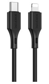 Juodas USB kabelis Borofone BX49 PD Type-C į Lightning 1.0m