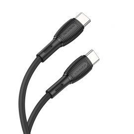 Juodas USB kabelis Borofone BX86 Advantage 60W Type-C 1.0m