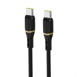 Juodas USB kabelis Dudao L25C USB-C to USB-C 60W 1.0m