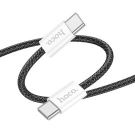 Juodas USB kabelis Hoco X104 60W USB-C to USB-C 2.0m