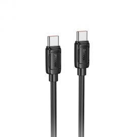 Juodas USB kabelis Hoco X115 240W USB-C to USB-C 1.0m