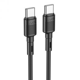 Juodas USB kabelis Hoco X83 60W Type-C to Type-C 1.0m
