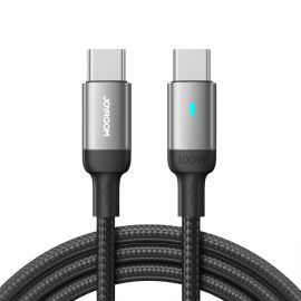 Juodas USB kabelis Joyroom S-CC100A10 Type-C to Type-C 100W 1.2m