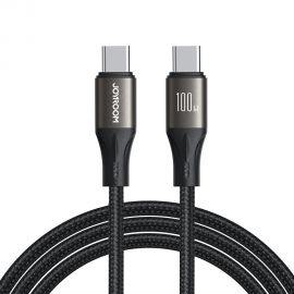 Juodas USB kabelis Joyroom SA25-CC5 USB-C to USB-C 100W 1.2m