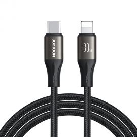Juodas USB kabelis Joyroom SA25-CL3 USB-C to Lightning 30W 1.2m