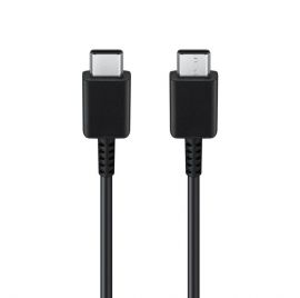 Juodas USB kabelis originalus Samsung EP-DA705BBE 25W 3A Type-C-Type-C 1.0m