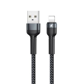 Juodas USB kabelis Remax RC-124i USB-A to Lightning 1.0m