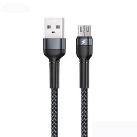 Juodas USB kabelis Remax RC-124m USB-A to MicroUSB 1.0m