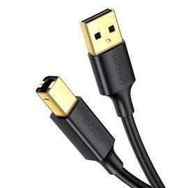 Juodas USB kabelis spausdintuvams Ugreen US135 USB-A to USB-B 1.5m