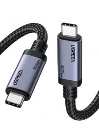 Juodas USB kabelis Ugreen L706 USB-C USB4 240W 80Gbit / s 16K@60Hz Thunderbolt 4 1.0m