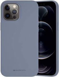 Levandos pilkos spalvos dėklas Apple iPhone 12 Pro Max "Mercury Silicone"