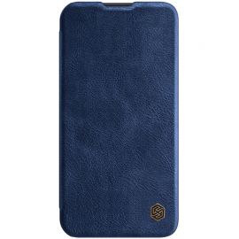 Mėlynas atverčiamas dėklas Apple Iphone 13 "Nillkin Qin Pro Leather Case"