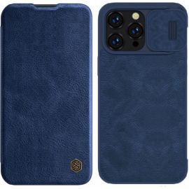 Mėlynas atverčiamas dėklas Apple Iphone 14 Pro Max "Nillkin Qin Pro"