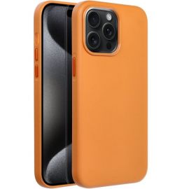 Oranžinis dėklas Apple iPhone 14 Pro Max "Mag Leather"