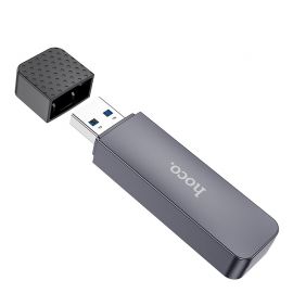 Pilkas atminties kortelių skaitytuvas Hoco HB45 2-in-1 USB2.0