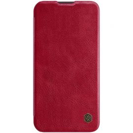 Raudonas atverčiamas dėklas Apple Iphone 13 "Nillkin Qin Pro Leather Case"