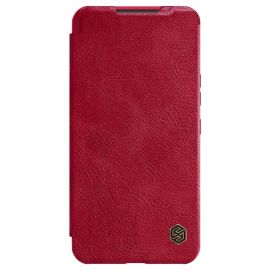 Raudonas atverčiamas dėklas Samsung S906 S22 Plus 5G "Nillkin Qin Book Leather Case"