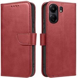 Raudonas atverčiamas dėklas Xiaomi Redmi 13C / Poco C65 / Poco M6 5G "Wallet "