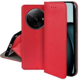 Raudonas atverčiamas dėklas Xiaomi Redmi A3 "Smart Magnet"