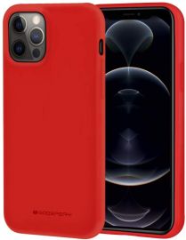 Raudonas dėklas Apple iPhone 12 Pro Max "Mercury Soft"