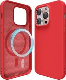 Raudonas dėklas Apple iPhone 14 Pro "Mag Silicone "