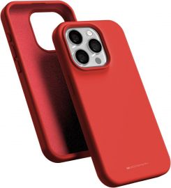 Raudonas dėklas Apple iPhone 16 Pro "Mercury Silicone"