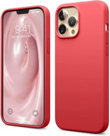 Raudonas silikoninis dėklas Apple iPhone 13 Pro "Liquid Silicone" 1.5mm
