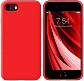 Raudonas silikoninis dėklas Apple iPhone 7 / 8 / SE 2020 "Liquid Silicone" 1.5mm