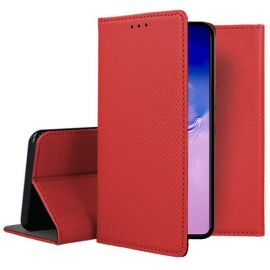 Raudonos spalvos atverčiamas dėklas Samsung Galaxy S10 Lite / A91"Smart Magnet"