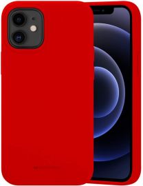 Raudonos spalvos dėklas Apple iPhone 12 mini "Mercury Silicone"
