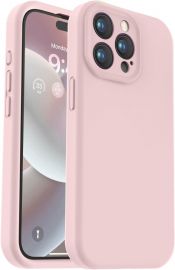 Rausvas dėklas Apple iPhone 16 Pro "Liquid Silicone" 1.5mm