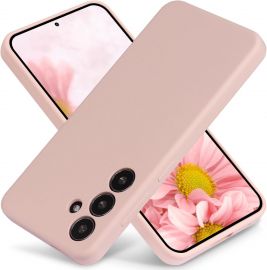 Rausvas dėklas Samsung S721 S24 FE "Liquid Silicone" 1.5mm