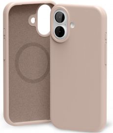 Rožinio smėlio dėklas Apple Iphone 17 "Mercury Pure Magsafe Silicon"