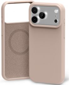 Rožinio smėlio dėklas Apple Iphone 17 Pro Max "Mercury Pure Magsafe Silicon"