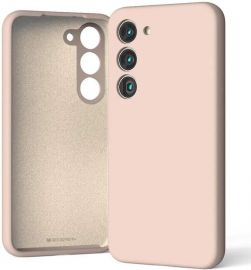 Rožinio smėlio dėklas Samsung S721 S24 FE "Mercury Silicone"