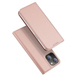 Rožinis-auksinis atverčiamas dėklas Apple iPhone 15 "Dux Ducis Skin Pro"