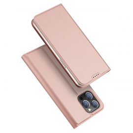 Rožinis-auksinis atverčiamas dėklas Apple iPhone 15 Pro "Dux Ducis Skin Pro"