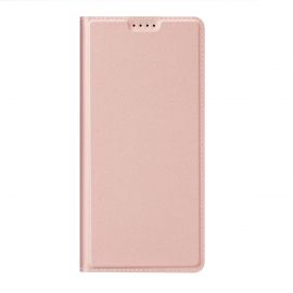 Rožinis-auksinis atverčiamas dėklas Samsung Galaxy A256 A25 5G "Dux Ducis Skin Pro"