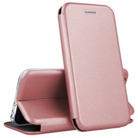 Rožinis-auksinis atverčiamas dėklas Samsung Galaxy G965 S9 Plus "Book Elegance"