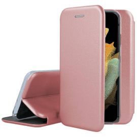 Rožinis-auksinis atverčiamas dėklas Samsung Galaxy S21 Ultra "Book Elegance"