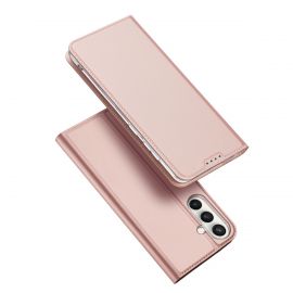 Rožinis-auksinis atverčiamas dėklas Samsung S731 S25 FE "Dux Ducis Skin Pro"