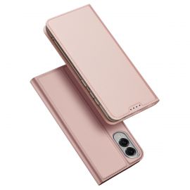 Rožinis-auksinis atverčiamas dėklas Samsung S937 S25 Edge "Dux Ducis Skin Pro"