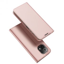 Rožinis-auksinis atverčiamas dėklas Xiaomi Mi 11 Lite "Dux Ducis Skin Pro"