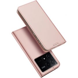 Rožinis-auksinis atverčiamas dėklas Xiaomi Poco X6 Pro 5G "Dux Ducis Skin Pro"