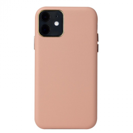 Rožinis dėklas Apple iPhone 12 mini "Leather Case"